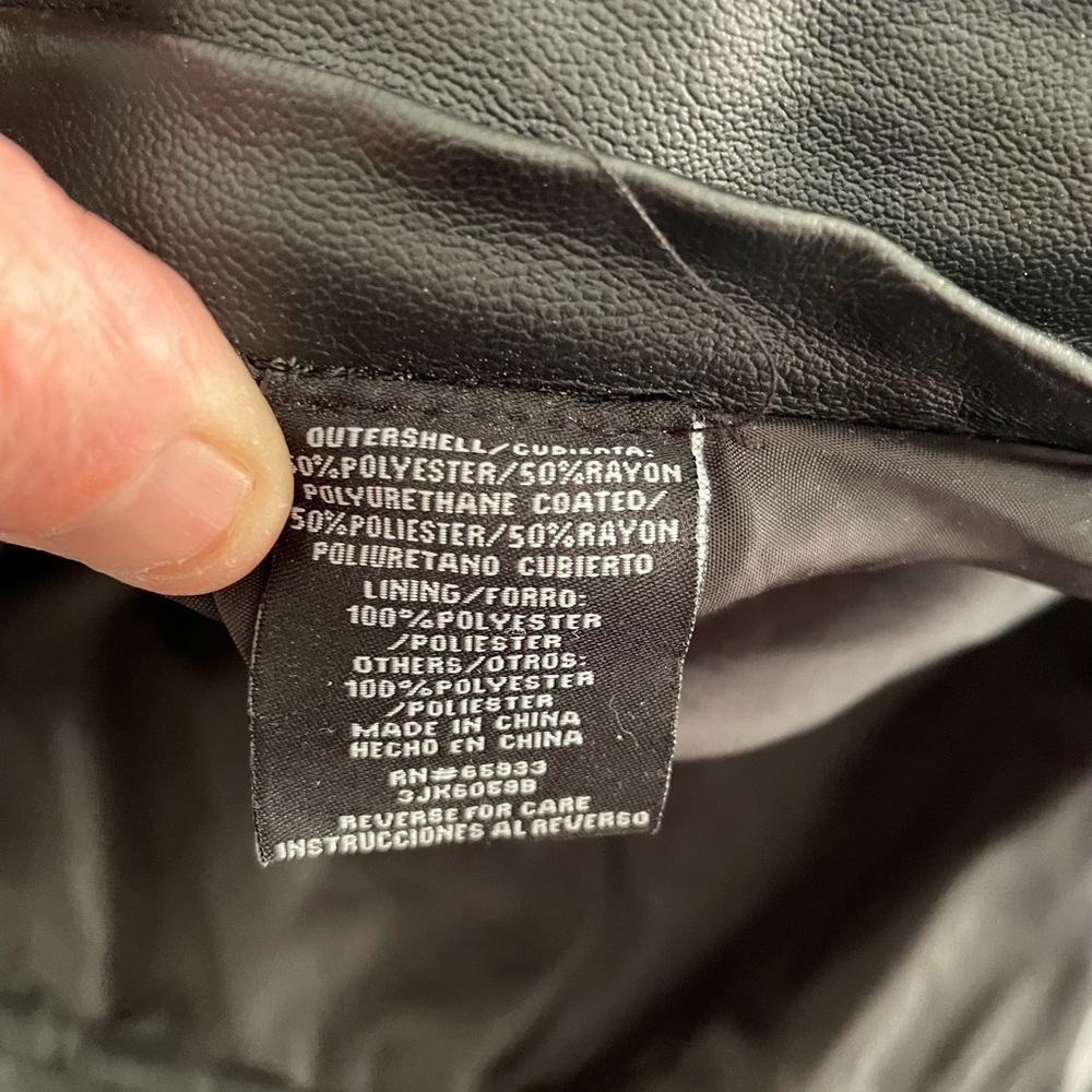 Distortion Black Leather Jacket Small - image 4